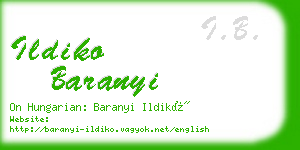 ildiko baranyi business card